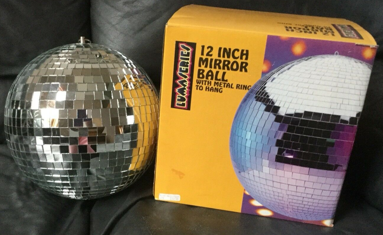 12 Pack Disco Ball Mirror Ball with Hanging Ring for Fun Retro