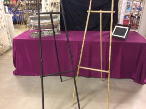Black and Gold Easels