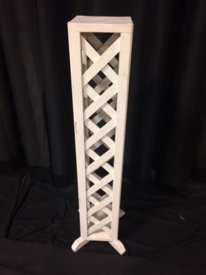 Plant stand, white lattice
